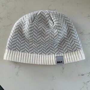 Bula Outdoor Cozy Acrylic Herringbone Print Knit Beanie Toque Grey White Unisex